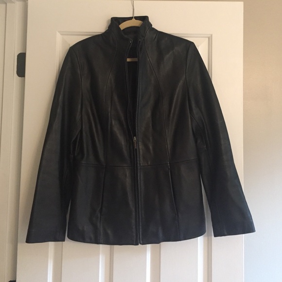 Kenneth Cole black leather jacket