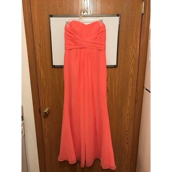 David's Bridal: long, formal prom/bridesmaid dress