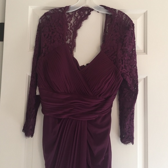 David's Bridal Long Sleeve Lace long mesh dress