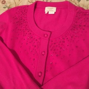 Kate Spade 3/4 sleeve size medium, pink cardigan.