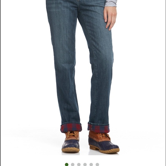LL Beans Straight leg lined jeans