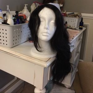 Long dark brown 💯 % human hair