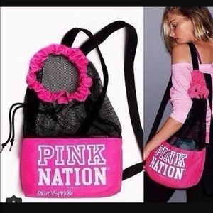 VS Pink Nation Mesh Backpack