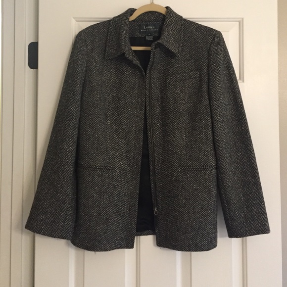 Ralph Lauren chevron print zip up jacket