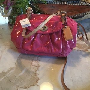 Brand new pink patent leather small bag