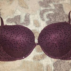 Maroon sequined Aerie bra