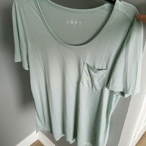 NWT Mint Blue Loft Silky Tee