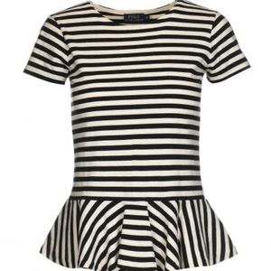 Polo Ralph Lauren Women's Striped Peplum T-shirt