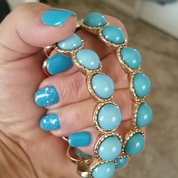 Elastic Gold and Turquoise Color! Pretty!