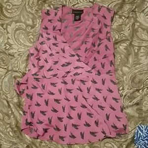 Tank top with feather detail