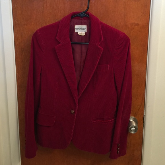 Vintage red corduroy women's blazer