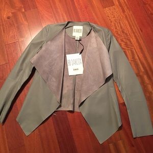 BB Dakota draped leather jacket