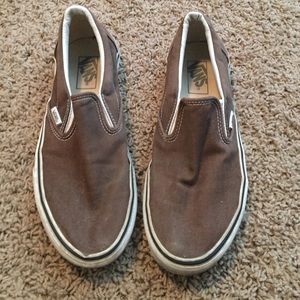 Brown slip on Vans