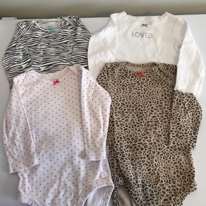Lot of 4 long sleeve Onesies
