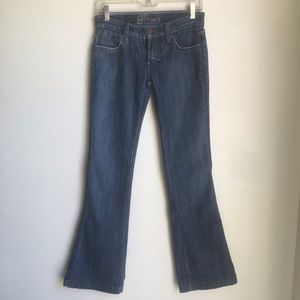 Frankie B. Flare Jeans women's Size 4 medium wash