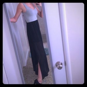 Slitted Sheer Maxi Dress