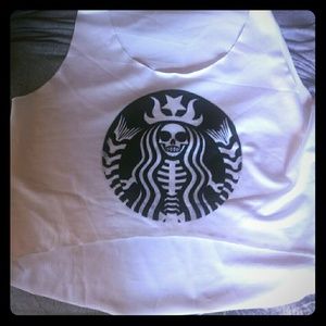 Sleeveless half shirt