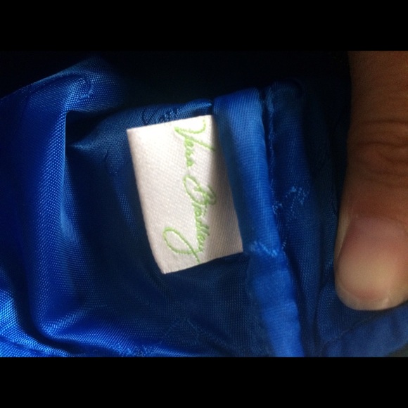 Vera Bradley pouch clutch zip small blue floral - Picture 3 of 4