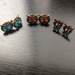 Cute Owl Stud Earrings