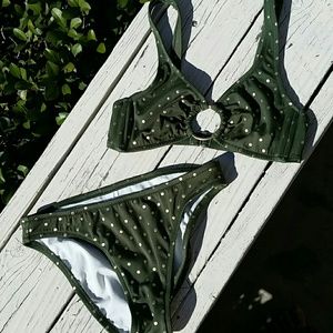 J.Crew Gold Polka-dot Bikini