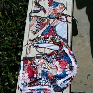 Roxy Floral Bikini and Matching Boardshorts