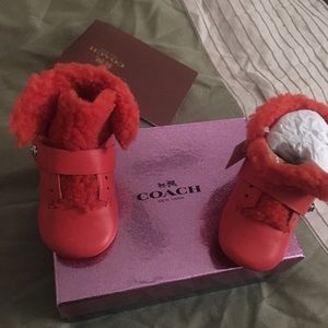 Coach baby booties
