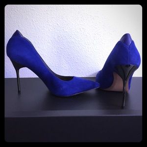 Sam Edelman blue suede heels