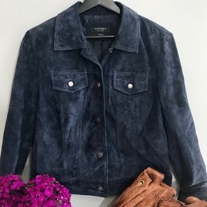 Vintage suede blue jacket
