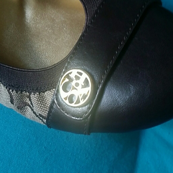 Coach Signature Ballet Flats Khaki Brown - Picture 4 of 6