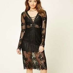 Forever 21 Lace Midi Dress NWOT