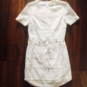 Eyelet dress with drawstring tie by MK