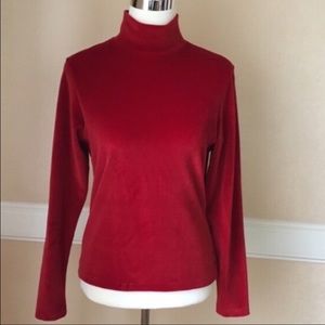 The Limited - Crushed velvet top, China red