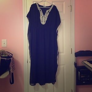 Long navy blue dress