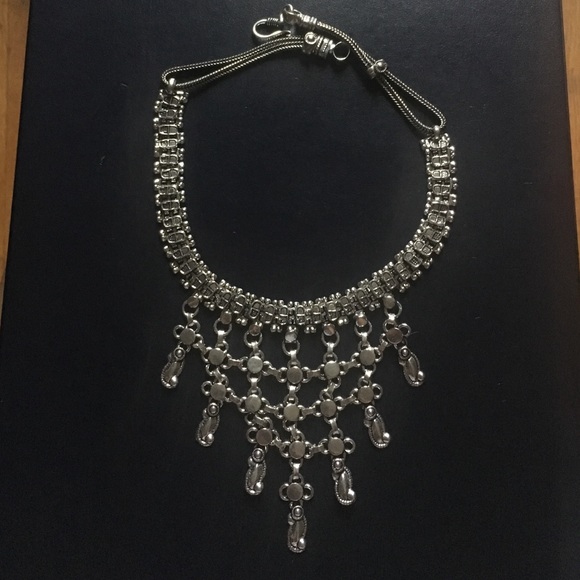 Antique silver necklace handmade women necklace