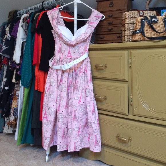 Bernie Dexter Beatrice Pink Poodle Paris Dress - Picture 2 of 4