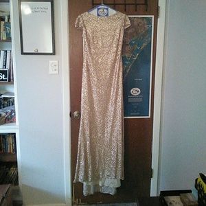 Sorella Vita Modern Metallic Gold bridesmaid dress