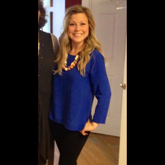 JCREW SILK BLUE BLOUSE