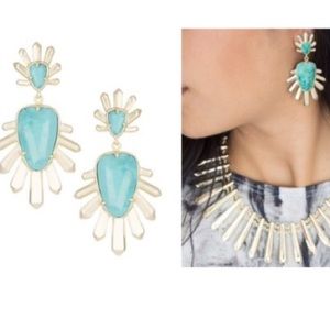 Kendra Scott sterling earrings in turquoise/gold