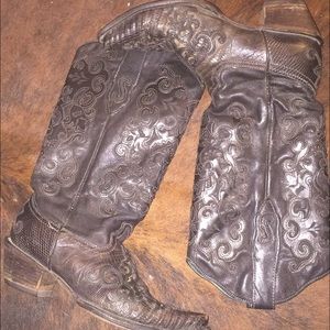 Corral lizard boot black