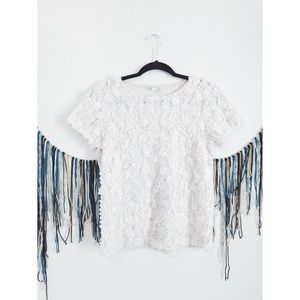 Anthropologie • Floral textured Tee