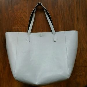 Merona reversible faux leather tote in grey