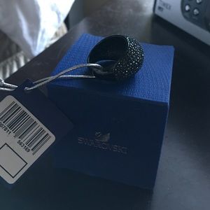 Swarovski black ring