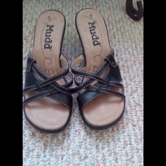 Black Slip On Mule Sandal