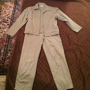 Talbots tan jacket and pants