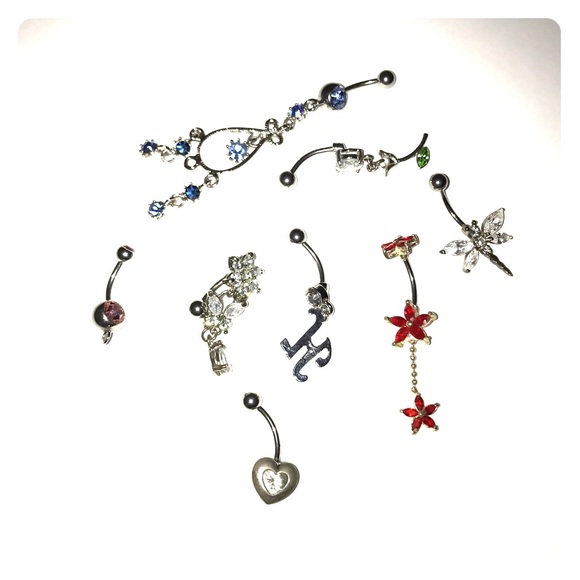 8 Belly Ring Bundle - image 1