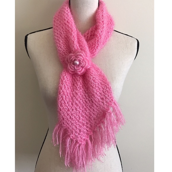 ❤BOGO Pink handmade Neck Scarf