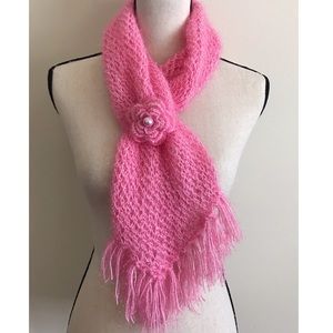 ❤BOGO Pink handmade Neck Scarf