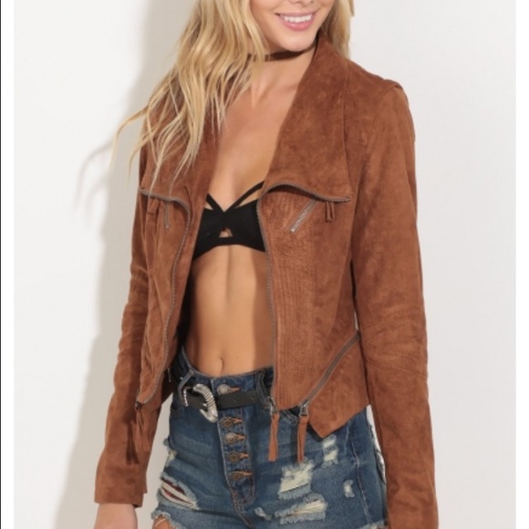 Brown suede jacket. From LUCYINTHESKY.com