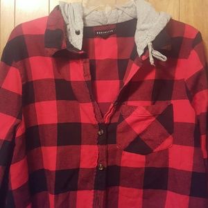 Hooded flannel