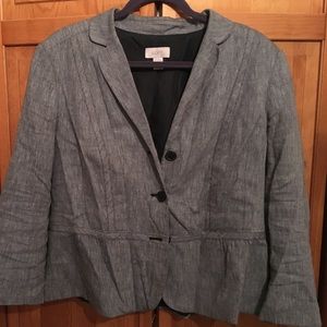 Grey peplum blazer